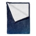 thumbnail image 2 of Half Moon Soft Flannel Fleece Throw Blanket, Snowy Mountains Aurora Borealis, Cozy Plush for Indoor and Outdoor Use, 70" x 90", Indigo Pale Purple, by Ambesonne, 2 of 5