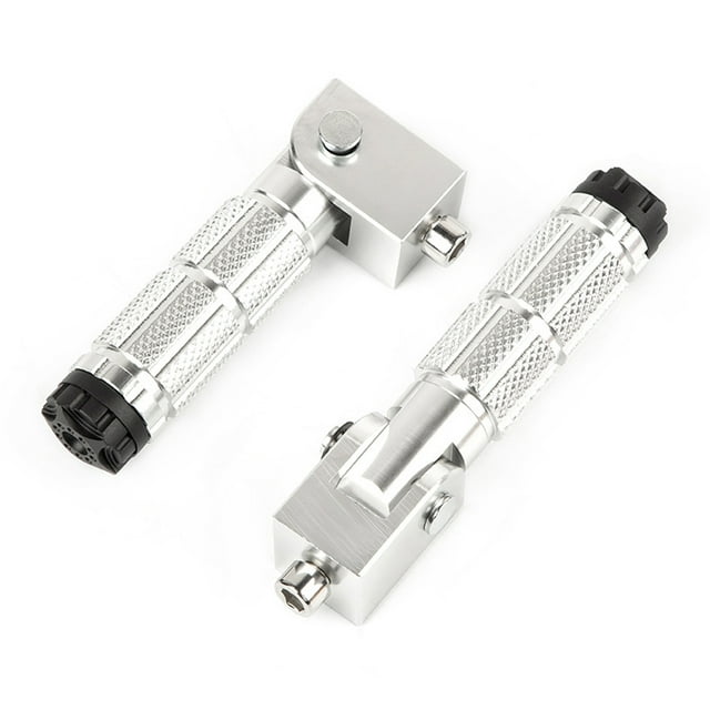 Aluminum Alloy Foldable Anti-Slip Foot Pegs for Motorcycles, Electric Bikes, Scooters, ATVs, UTVs - 8mm Universal Fit, Durable & Rust-Resistant, Enhanced Traction & Comfort, Space-Saving Design, 1