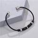 thumbnail image 2 of Pulsera Hombre Cuero Acero Inoxidable Pulsera Trenzada Plata Abalorios Resistentes al Agua y Cierre Acero Inoxidable Grabado Hipoalergénico Idea Regalo para Hombre Cumpleaños Navidad, 2 of 5