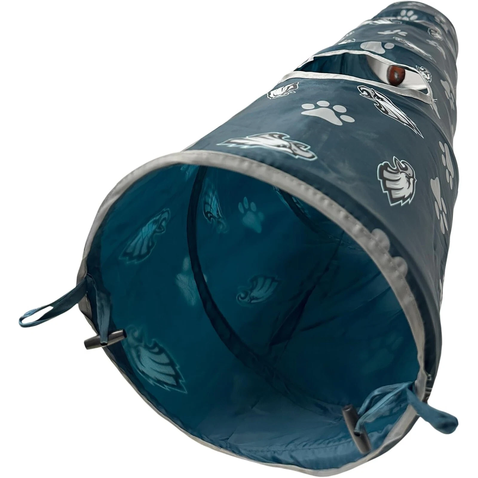Pets First NFL Cat Tunnel Tube Toy & Plush Football Toy Filled with Catnip
