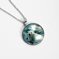 thumbnail image 4 of Bear Women's Circular Glass Pendant Necklace, 4 of 5