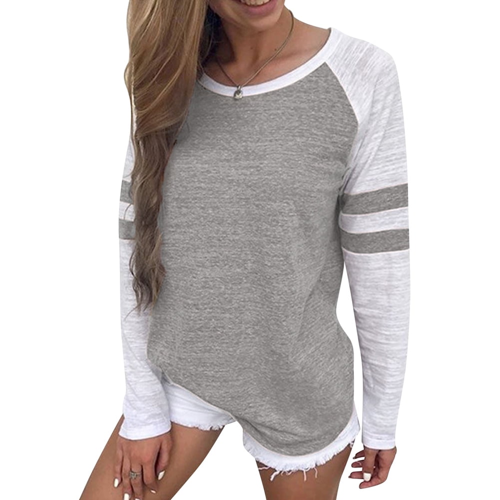 One Size S//M//L Women/'s Crewneck Basic Sweater