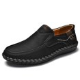 thumbnail image 5 of Zapatos de hombre Zapatos casuales Zapatos planos pequeños de cuero Primavera Zapatos bajos de cuero esmerilado Tamaño grande Zapatos hechos a mano de una sola capa Sin cordones, 5 of 5
