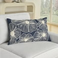 thumbnail image 4 of Nourison Life Styles Embroidered Flowers Navy 14" x 24" Throw Pillow Cover, 4 of 6