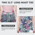 thumbnail image 6 of Pioneer Flower Floral Print Pattern Apron-Garden Aprons for Women with Pockets-Cotton Linen Waterproof Kitchen Cooking Gardening Aprons Adjustable for Kitchen,Cooking,BBQ and Salon 33x27 Inch, 6 of 7