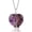 02. Heart Amethyst, variant on Tree of Life Wrapped Healing Crystal Necklaces 12 Month Birthstone Pendant for Women, Style D4452