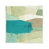 Stupell Industries Green & Blue Abstraction Abstract Painting Unframed Art Print Wall Art, 12 x 12