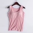 thumbnail image 2 of UPPADA Womens Tank Tops with Built in Bra Summer Comfy Basic Tunics Padded Sleeveless Yoga Shirt Shelf Bras Workout Camisole Casual Modal Undershirt,Tank Top for Women Loose Fit Pink,M, 2 of 4