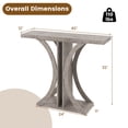 thumbnail image 3 of Gymax Console Table 40'' Rectangular Entryway Table w/Geometric Frame for Living Room Gray, 3 of 10