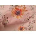 thumbnail image 4 of oneOone Cotton Poplin Peach Fabric Flower & Leaves Watercolor Fabric For Sewing Printed Craft Fabric By The Yard 56 Inch Wide, 4 of 4