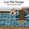 thumbnail image 3 of GlowSol 8'x10' Area Rug Geometric Moroccan Rug Farmhouse Soft Foldable Non-Shedding Non-Slip Rugs for Living Room, Blue Green, 3 of 7
