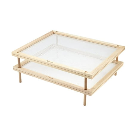 

2 Layer Wood Spaghetti Drying Rack Food Dryer Drainer Mesh Drying Net for Drying Vegetable Noddles Kitchen Accessory