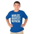 thumbnail image 3 of Worlds Okayest Nephew Aunt Uncle Joke Boys Kids T Shirt Tees Tops Teen Brisco Brands XS, 3 of 5