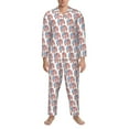thumbnail image 3 of Salouo Elephant Print Button-Front Long Sleeve Pajama Set for Men, Soft 2Pjs Men's Long Sleeve Sleepwear-Medium, 3 of 7