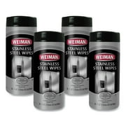 1-Ply 7 in. x 8 in. Stainless Steel Wipes - White (4/Carton)