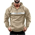thumbnail image 4 of Mens Hoodies Zip up Work Hoodie Ideal for Casual and Running Fleece Pullover Sportswear Fall Cardigan Zipper Jacket Gym Running Sweatsirt Muscle Ribbed Cuff Holiady Outwear, 4 of 7