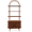 Walnut, variant on GZXS 70.8" Tall Arched Bookshelf with Charging Station, Display Cabinet with Open Shelves and 2 Doors for Home Office, Walnut