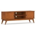thumbnail image 4 of Simpli Home Draper 72 inch Wide Solid Wood Mid Century TV Stand in Teak Brown For TVs up to 80 inches, 4 of 6