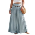 thumbnail image 2 of Boho Maxi Skirts for Women 2026 Summer Cute Flowy Long Skirts Flared A Line Elastic Waist Beach Vacation Resort S, 2 of 8