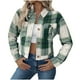 thumbnail image 2 of Prendas y chaquetas informales sin capucha de manga larga para mujer, blusas de manga larga para mujer, prendas de vestir informales con cuello vuelto y botones sin capucha, top de poliéster para muje, 2 of 7