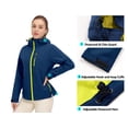 thumbnail image 3 of Mapamyumco Women's Waterproof Breathable Stretch Light Rain Jacket Windproof Hooded Raincoat for Snow Hiking Size XS, 3 of 5