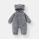thumbnail image 4 of Cowsor Newborn Baby Bear Outfit Girls Boys Winter Fleece Clothes Hooded Romper Set, 4 of 6