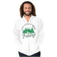 thumbnail image 5 of Fish Fishing Life Outdoors Enthusiast Zip Up Hoodie Men's Women's Brisco Brands L, 5 of 6