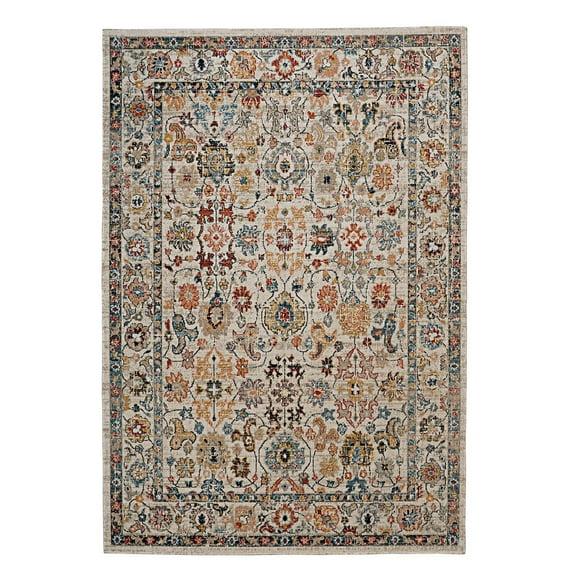 Linon Great Zero Laramie Ivory & Blue 8x10, Rug