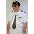 thumbnail image 3 of Instant Airline Pilot Costume Kit Includes Shirt, Hat, Glasses, Aviator Badge and Shoulder Patches, 3 of 3