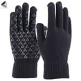 thumbnail image 6 of Yoyauz 2 Pairs Women Men Winter Touch Screen Knit Gloves Anti-Slip Thermal Soft Elastic Cuff Glove (Women, Purple), 6 of 9