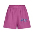 thumbnail image 3 of Swim Shorts Women Sweat Summer Beach Casual Drawstring With Pockets Cargo Gym Bike Pull On Jogger Pink Short Pants Sizes 2XL, 3 of 4