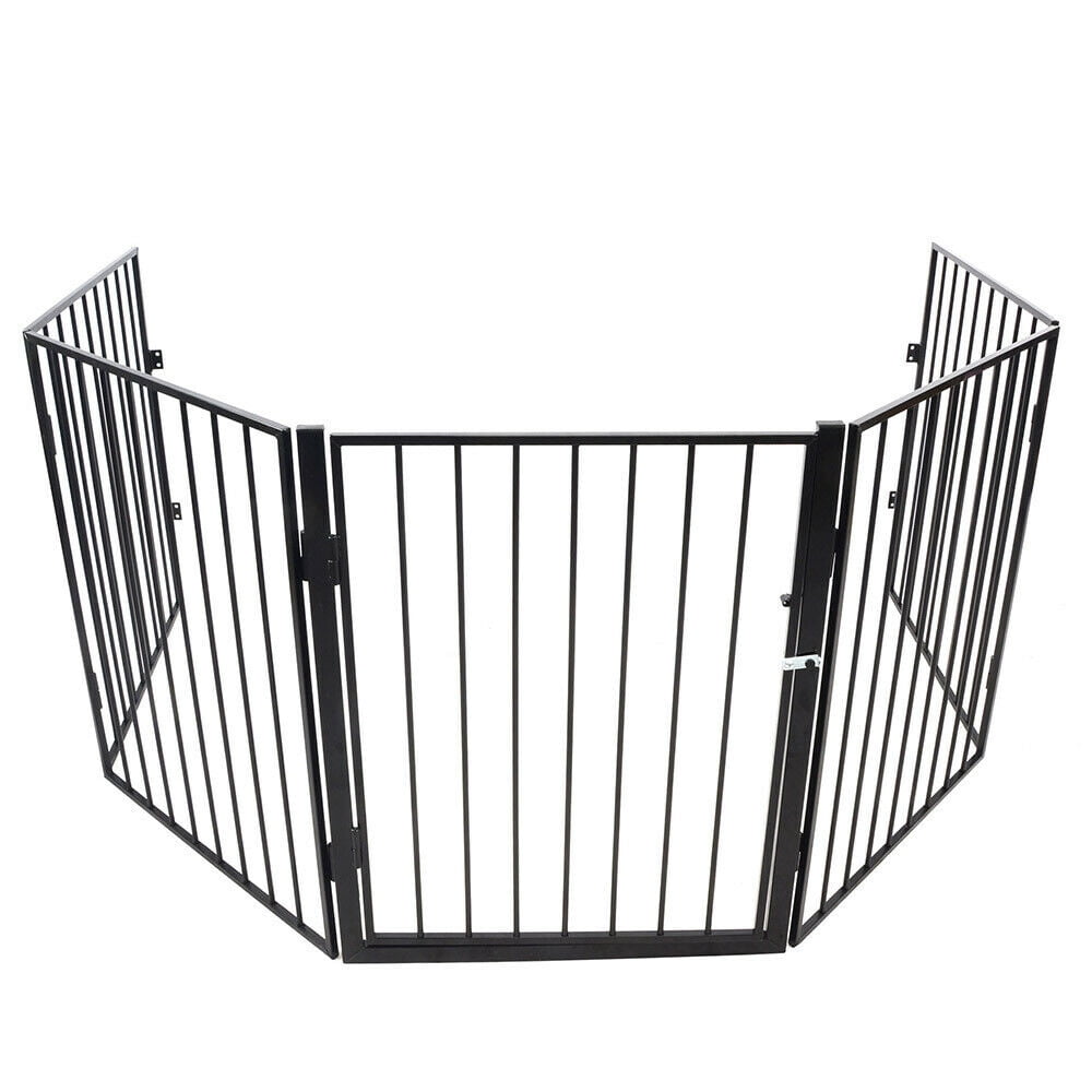 Indoor Fireplace Screen Metal Fireplace Fence Baby Safety Fence Hearth Gate Pet Play Yard Panels
