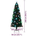 thumbnail image 2 of vidaXL Artificial Pre-lit Christmas Tree with Stand Xmas Tree Fiber Optic, 2 of 6