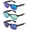 3 Pairs Green, Blue & Yellow, variant on IG9546RV-GN&BL&MR-3PK