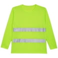 thumbnail image 6 of Alvivi Men's Long Sleeve Reflective Safety T-shirts Outdoor High Visibility Active Performance Pullover Fluorescent Green XXL, 6 of 7