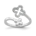 thumbnail image 2 of Sterling Silver Rhodium-plated Cubic Zirconia Adjustable Ring, 2 of 3