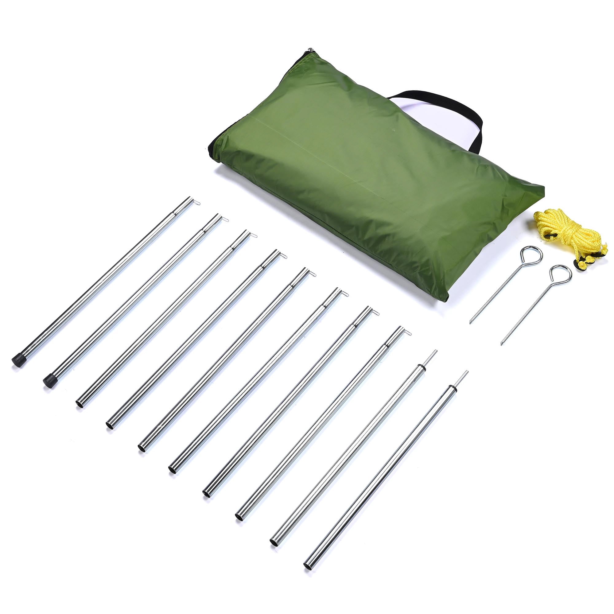 Yescom Universal Tailgate Tent with Pole for SUV/Van/MPV/CUV Camping Travel Hatchback Awning Shade Mesh Net Waterproof Green
