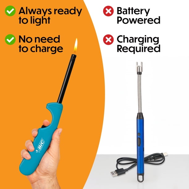 BIC Multi-Purpose Lighters - Classic & Flex Wand, Pack of 2
