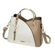 thumbnail image 4 of Bolso de hombro para mujer, informal, ligero y moderno, ideal para fiestas, viajes y uso diario. Blanco y caqui, 4 of 9