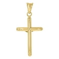 thumbnail image 2 of 14k Two-tone Gold Mens Crucifix Cross Religious Charm Pendant, 2 of 3