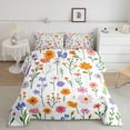 thumbnail image 2 of jejeloiu Colorful Cartoon Flower Bedding Comforter Set,Kawaii Floral Blossom Twin Comforter Sets,Cute Daisy Tulip Lavender Bedding Set For Girls Kids,Super Cozy Room Decor Reversible,2-Piece, 2 of 8