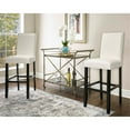 thumbnail image 4 of Home Square 2-Piece Furniture 30" Wood Bar Stool Set in Glitz White, 4 of 7