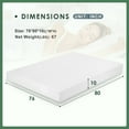 thumbnail image 2 of FDW King 10 Inch Medium-Firm Gel Memory Foam Mattress, CertiPUR-US Certified, in a Box, Pressure Relief, White, 2 of 6