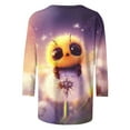 thumbnail image 4 of CYMMPU Summer Trendy Shirts 3/4 Sleeve Crew Neck Blouses for Women Dressy Casual Bee Graphic Spring Tunic Tops Loose Fit Cute Animals T-Shirts XL, 4 of 5