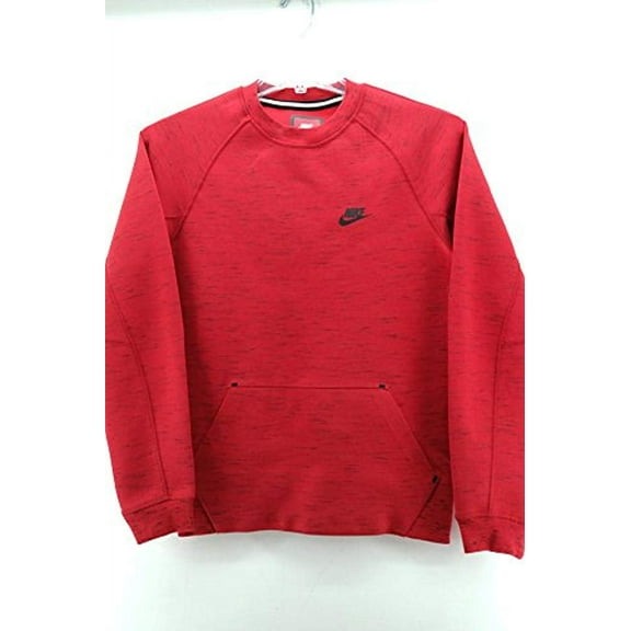 Nike Mens Tech Fleece Crew Sweatshirt,Red,XS