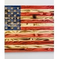 thumbnail image 3 of Handmade Rustic Red Wooden American Flag Indoor Outdoor Wall Art, 3 of 6