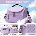 thumbnail image 5 of TNYXORIX Insulated Lunch Bag for Women Men,Reusable Large Lunch Box Bags for Adult,Freezable Cute Cooler Cooling Tote Bag for Work Office Picnic Beach with Adjustable Shoulder Strap-Purple, 5 of 8