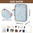 thumbnail image 3 of Haosy Accordion File Organizer Zipper Binder 500 Sheet 6-Tab Expanding File Folder Multi-Pocket 1.2 Inch 3 Ring Gnome Egg Daisy, 3 of 7