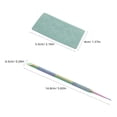 thumbnail image 2 of WEUVEB 1Set Stainless Steel Cuticle Cleaner Tool with Sandpaper Sheets for Precision and, 2 of 6