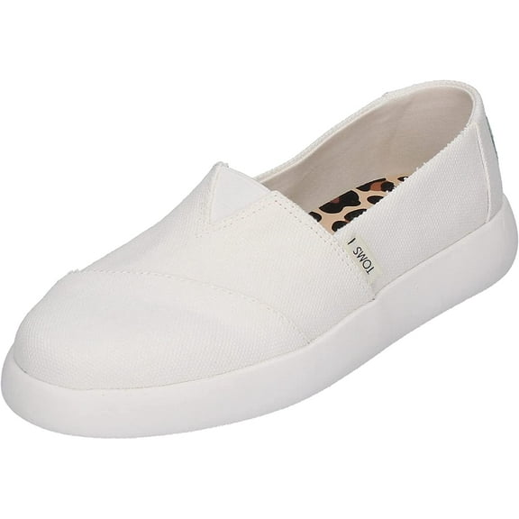 TOMS Womens Alpargata Mallow Slip On Flats Flats Casual - Yellow 9 White Canvas